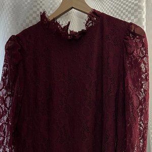 NWOT - New York & Company - Size L - Burgundy Lace dress